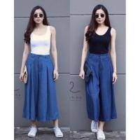 ราคา กางเกงผ้าลินินทรงขาบาน5ส่วน (7205408424)