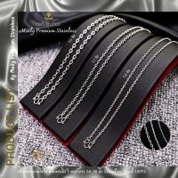 ราคา สร้อยคอสแตนเลสเลเซอร์แท้100% สร้อยพระลายโซ่รีดสีเลส ไม่ลอกไม่ดำ ขนาด 2.0มิล 2.7มิล 3.5มิล ห้อยพระ 1 องค์ ยาว 14-36 นิ้ว (26763420046)