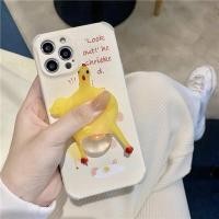ราคา พร้อมส่ง[CP056]เคสIPhoneติดตัวตุ๊กตาไก่/เคสซิลิโคนบีบได้/จับแล้วไข่ออก (10901215858)