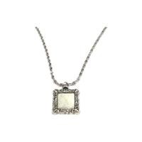 ราคา TANITTgems สร้อยคอทองคำขาวประดับจี้กรอบรูป - White Gold (216726617)