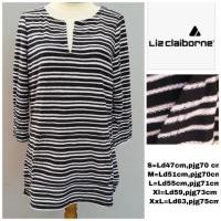 ราคา Liz claiborne เสื้อยืดแขนยาวผู้หญิงมีกระเป๋าสีดํา (43205737705)