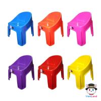 ราคา เก้าอี้แฟนซี เก้าอี้พลาสติกมีพนักพิง สีสันสดใส Chair Fancy VaniLand (21285160293)