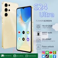 ราคา โทรศัพท์มือถือ S24 หน้าจอขนาดใหญ่ 6.3 นิ้ว หน่วยความจำ 12+512GB โทรศัพท์มือถือ 5G เก็บเงินปลายทาง (28954796641)