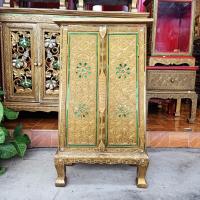 ราคา ตู้พระธรรม ตู้ไม้ ตู้เก็บของ ขนาด กว้าง 48 x ลึก 25 x สูง 82 ซม. แบบไทยโบราณ เดินเส้น ตกแต่งลวดลาย งดงาม (20355194681)