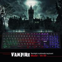 ราคา OKER VA-59 OKER VAMPIRE KEYBOARD USB MULI BACKLIGHT VA59 มีไฟ (26637452075)