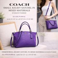 ราคา *ส่งด่วน* แท้ ตำหนิเบา COACH SMALL KELSEY SATCHEL IN MIXED MATERIALS F11832 #กระเป๋าสะพาย #สีม่วง (42927327476)