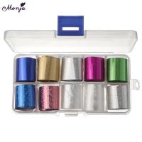 ราคา ส่งไวจากไทย❤️สต็อคพร้อม❤ สติ๊กเกอร์ลายโฮโลแกรม 3D สำหรับตกแต่งเล็บ 10 ม้วน (6650150155)