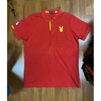 ราคา เสื้อโปโล Playboy แท้ มือสอง ขนาด xl สีแดง (43869197167)