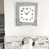 ราคา กระจกที่เรียบง่ายเพชรนาฬิกาแขวนห้องนั่งเล่นที่ทันสมัยติดผนังศิลปินนาฬิกาเพชรขายร้อน (44855796150)