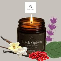ราคา Art of Scent เทียนหอม กลิ่น Black Opium100% Soy wax candle 4 oz 120กรัม (28632395286)