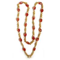 ราคา สร้อยคอ ประดับมณีใต้น้ำสีแดงน้ำงาม TK-757 (6677766373)