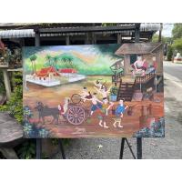 ราคา ภาพวาด วิถีชีวิตไทย กว้าง90cm x สูง60cm สีอะคริลิค กรอบรูป ผ้าแคนวาส ตกแต่ง บ้าน โรงแรม รีสอร์ท ร้านนวด สปา (18217294433)