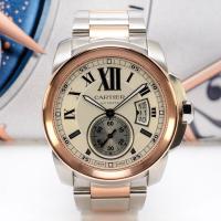 ราคา Cartier W.7100036 นาฬิกาข้อมืออัตโนมัติ หน้าปัดขนาดใหญ่ เส้นผ่าศูนย์กลาง 42 มม. หน้าปัดสีขาว สีโรสโ (29651856852)