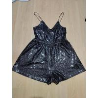 ราคา จั้มกางเกงขาสั้นกลิตเตอร์สีเทาเงินป้ายH&M (24264111160)