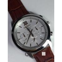 ราคา นาฬิกาผู้ชาย SEIKO CHRONOGRAPH MEN WATCHES รุ่น SSB143P1 สายหนังสีน้ำตาล จับเวลา หน้าปัดสีขาว (6531850090)