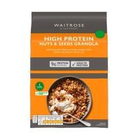 ราคา Waitrose High Protein Nuts & Seeds Granola Breakfast Cereal 400g, เวทโทรส ไฮช์ โปรตีน กราโนล่า ซีเรียลอาหารเช้า (52651427417)