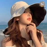 ราคา [LO] หมวกถังพับได้สองด้านสําหรับผู้หญิงสาวฤดูร้อนหมวกกันแดดVisorชาวประมงป้องกันรังสียูวีหมวกปีกกว้างหมวกTH (28224127152)