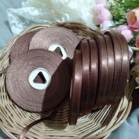 ราคา ริบบิ้นผ้าซาตินสีน้ำตาลแดง ม้วน25หลา+(25บาท) (3833328916)