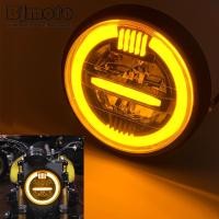 ราคา ไฟหน้ารถจักรยานยนต์ LED มอเตอร์ 7.5" โคมไฟหัวกลม สําหรับ Harley cafe racer (23071257849)