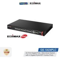 ราคา EDIMAX (GS-5424PLC) Long Range 24-Port Gigabit PoE+ Web Smart Switch with 4 Gigabit RJ45/SFP Combo Ports (3952208812)