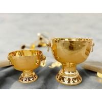 ราคา ขันสาคร ขันน้ำมนต์ ขันใส่น้ำมนต์ทองเหลือง 12นิ้ว 14นิ้ว ขันหูสิงห์ทองเหลืองแท้ งานสวย แข็งแรง (28427849319)