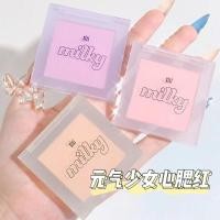 ราคา Xixi milk Star บลัชออนปัดแก้ม เนื้อแมตต์ แบบนิ่ม สีฟ้า สีม่วง สําหรับผู้หญิง NO.d415 (20782510679)