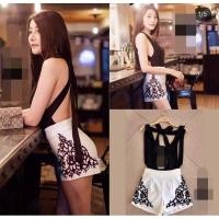 ราคา Nittaya ชุดเซต บอดี้สูท สีดำ โชว์หลัง กับกางเกงขาสั้น งานตามหา sz.m มือ1ป้ายห้อย (18991179488)