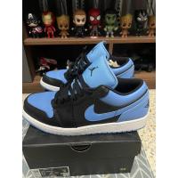 ราคา nike jordan 1 Low Black Unoversity Blue มือ 2 แท้100% (28423572662)