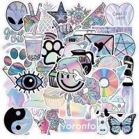 ราคา พร้อมส่ง 50ชิ้น Laser Holographic UFO Sticker WIFI สติกเกอร์โฮโลแกรมเลเซอร์ PVC กันน้ํา ลายการ์ตูนอนิเมะกราฟฟิติ (19659150369)