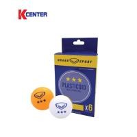 ราคา Grand Sport ลูกปิงปอง รุ่น Plasticoid 3 ดาว (378324) บรรจุ 6 ลูก/กล่อง (44473663194)