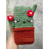 ราคา กระเป๋าใส่มือถือไหมพรม ​ลายกระบองเพชรงานสั่งทำ (9517204259)