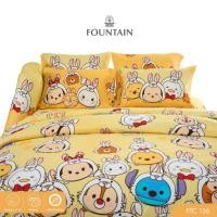 ราคา Fountain FTC136 การ์ตูน Tsum Tsum ลิขสิทธิ์แท้ Disney สัมผัสนุ่มลื่นสบายด้วยชุดเครื่องนอนฟาวน์เทน ผ้าปูที่นอน ผ้านวม (23159020177)