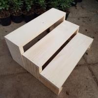 ราคา ชั้นโชว์สินค้า ชั้นวางต้นไม้ ทำจากไม้สน ไม้พาเลท 3ระดับ (2177216185)