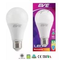 ราคา หลอดLed 13w ขั้ว E27 แสงวอมไวท์ Eve 2หลอด (1895017919)