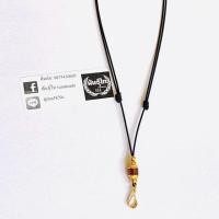 ราคา สร้อยคอคล้องพระ เชือกร่มขนาด1.2มิล ปรับสั้นยาว16-30” แต่งโกเมนสังเคราะห์ ก้ามปูทองเลเซอร์ (5017097259)