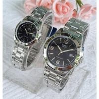 ราคา นาฬิกา Casioแท้ รุ่น MTP-1215A-1A , LTP-1215A-1A นาฬิกาคู่รัก สายแสตนเลส หน้าปัดดำ - แท้ 100% ประกันศูนย์ CMG1 ปีเต็ม (1271968882)