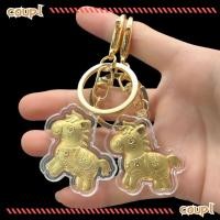 ราคา COUPL พวงกุญแจ, ตกแต่ง Lucky Horse Zodiac Horse จี้ม้า, Lucky Charm เลียนแบบทองฟอยล์กระเป๋าจี้ปีของขวัญ (51105426304)