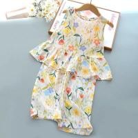 ราคา เด็ก夏装套装外穿女童棉服套装洋气质背心裤子两件套เด็กชุดฤดูร้อนสวมใส่ด้านนอกสาวผ้าฝ้ายสูท小贝儿店 (56305121932)