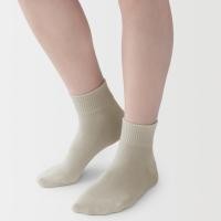 ราคา [26SS] MUJI ถุงเท้าดูดซับเหงื่อผู้หญิงกลางคอ (21-25 ซม.) (55905832498)