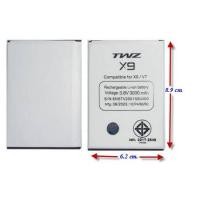 ราคา แบตเตอรี่ TWZ X9,V7 (6.2x8.9 Cm.) ของแท้ เอาแบต inovo KD,KC(6.0x8.9 cm.) (24859465148)