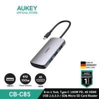 ราคา AUKEY CB-C85 USB C Hub ฮับ 8-in-1 with 4K HDMI, USB 2.0. USB 3.0, 100W PD Charging, SD&Micro SD Card Reader รุ่น CB-C85 (20267492987)