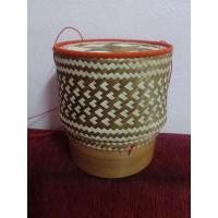 ราคา กระติ๊บใส่ข้าวเหนียว กระติบข้าวลายหัวใจ ติ๊บข้าวเหนียว กระติบข้าวไม้ไผ่สาน งานละเอียด สวย (10029617931)