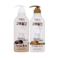 ราคา Beauty Buffet Made In Nature Goat Milk UV Body Lotion + Cream Bath (450ml.x2) บิวตี้ บุฟเฟต์ โลชั่น ครีมอาบน้ำ นมแพะ (57351471282)