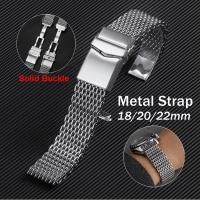 ราคา สายนาฬิกาข้อมือ สเตนเลส 18 มม. 20 มม. 22 มม. สําหรับ Seiko Band (25026517529)