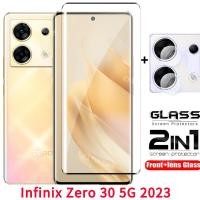 ราคา Infinix Zero 40 5G 2024 ฟิล์มโค้ง 2 in 1 ป้องกันหน้าจอสําหรับ Infinix Zero 30 Zero30 InfinixZero30 30Zero 5G 4G 2023 กระจกนิรภัยฟิล์มด้านหน้ากลับเลนส์ (22556282720)