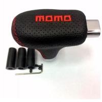 ราคา หัวเกียร์ออโต้ MOMO หนังด้ายแดง ปุ่มกดข้าง (11209611837)