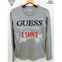 ราคา GUESS แท้ เสื้อยืดคอกลมแขนยาวสปอต (2369366218)