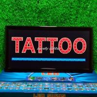 ราคา ป้ายไฟLED ไฟตัวอักษร ป้ายไฟวิ่ง ไฟหน้าร้าน "ป้ายไฟ TATTOO" แบบเสียบปลั๊กไฟ ไฟตกเเต่งร้าน รับทำป้าย (24602306097)
