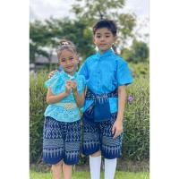 ราคา #ชุดไทยวันแม่ #ชุดไทยสีฟ้า ชุดไทยเด็กผู้ชาย ชุดไทยผู้หญิง (26236287797)