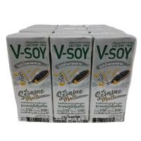 ราคา V-soy วีซอย น้ำนมถั่วเหลือง สูตรงา มอลต์ ไม่มีน้ำตาลทราย ปริมาณ180มล.×12กล่อง (40627619248)